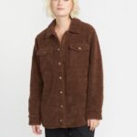 Z0ZR08900 Chocolate Women Silent Sherpa Jacket Volcom Clothing