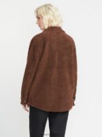 Z0ZR08900 Chocolate Women Silent Sherpa Jacket Volcom Clothing - Image 3