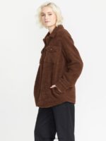 Z0ZR08900 Chocolate Women Silent Sherpa Jacket Volcom Clothing - Image 6