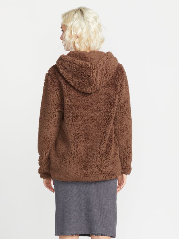 Z0ZR08902 Chocolate Women Lived in Lounge Phuz Up Jacket Volcom Clothing - Image 2