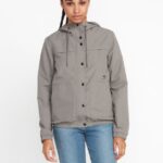 Z0ZR08905 Gunmetal Grey Women Enemy Stone Jacket Volcom Clothing