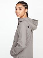 Z0ZR08905 Gunmetal Grey Women Enemy Stone Jacket Volcom Clothing - Image 7