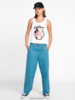 Z0ZR08906 Harbor Blue Women Thisthatthem Skate Pants Volcom Clothing - Image 14