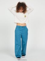 Z0ZR08906 Harbor Blue Women Thisthatthem Skate Pants Volcom Clothing - Image 23