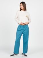 Z0ZR08906 Harbor Blue Women Thisthatthem Skate Pants Volcom Clothing - Image 28