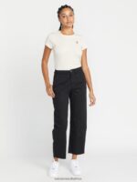 Z0ZR08908 Black Women Thisthatthem Skate Pants Volcom Clothing - Image 13