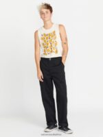 Z0ZR08908 Black Women Thisthatthem Skate Pants Volcom Clothing - Image 4