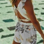 Z0ZR08909 White Women Coco Ho Trouser Shorts Volcom Clothing