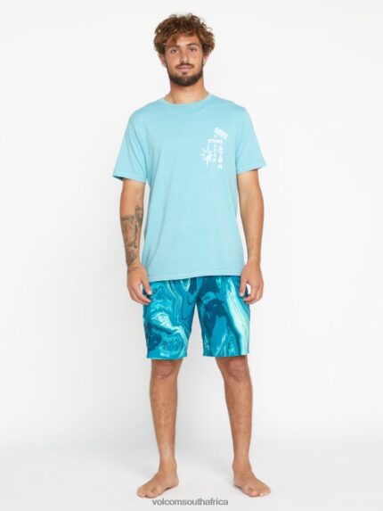Z0ZR0890 Cali Blue Heather Men Heavy Living Short Sleeve Tee Volcom Clothing