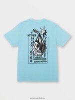 Z0ZR0890 Cali Blue Heather Men Heavy Living Short Sleeve Tee Volcom Clothing - Image 6