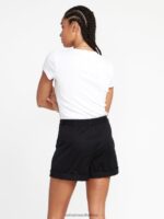 Z0ZR08912 Black Women Frochi Trouser Shorts Volcom Clothing - Image 4