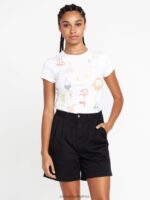 Z0ZR08912 Black Women Frochi Trouser Shorts Volcom Clothing - Image 7
