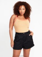 Z0ZR08912 Black Women Frochi Trouser Shorts Volcom Clothing - Image 9