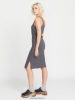 Z0ZR08916 Black Women Lived in Lounge Rib Skirt Volcom Clothing - Image 6