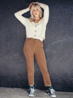 Z0ZR08917 Mocha Women Stoned Straight Pants Volcom Clothing