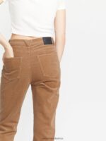 Z0ZR08917 Mocha Women Stoned Straight Pants Volcom Clothing - Image 8