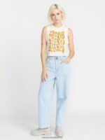 Z0ZR08918 Light Blue Women Weellow Denim Pants Volcom Clothing - Image 6