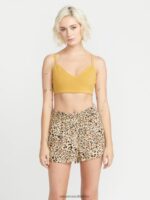Z0ZR08919 Animal Print Women Meeyoww Shorts Volcom Clothing