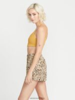 Z0ZR08919 Animal Print Women Meeyoww Shorts Volcom Clothing - Image 3