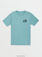 Z0ZR0891 Cali Blue Heather Men Goalden Bear Short Sleeve Tee Volcom Clothing