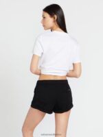 Z0ZR08920 Black Out Women Sunday Strut Shorts Volcom Clothing - Image 4