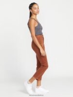 Z0ZR08923 Nutmeg Women Stoned Straight Pants Volcom Clothing - Image 4