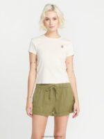 Z0ZR08924 Moss Women Sunday Strut Shorts Volcom Clothing - Image 2
