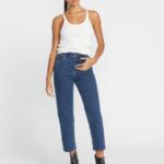 Z0ZR08925 Vintage Women Stoned Straight Pants Volcom Clothing
