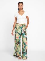 Z0ZR08929 Slate Grey Women Excapism Elastic Waist Pants Volcom Clothing - Image 2