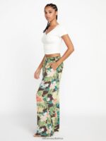 Z0ZR08929 Slate Grey Women Excapism Elastic Waist Pants Volcom Clothing - Image 6