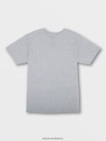 Z0ZR0892 Heather Grey Men Crisp Stone Short Sleeve Tee Volcom Clothing - Image 2