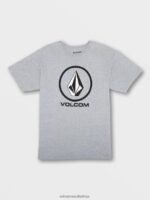 Z0ZR0892 Heather Grey Men Crisp Stone Short Sleeve Tee Volcom Clothing