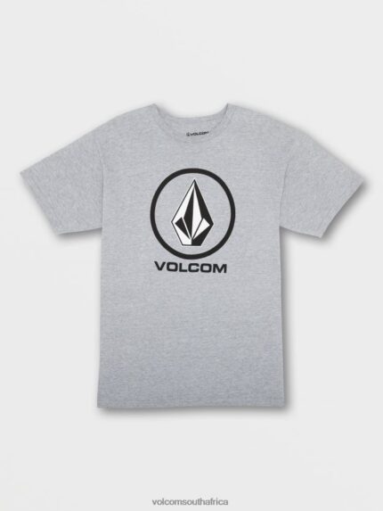 Z0ZR0892 Heather Grey Men Crisp Stone Short Sleeve Tee Volcom Clothing