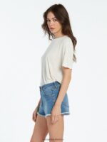 Z0ZR08930 Jasper Blue Women Stoney Stretch Shorts Volcom Clothing - Image 14