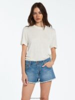 Z0ZR08930 Jasper Blue Women Stoney Stretch Shorts Volcom Clothing - Image 10