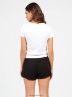 Z0ZR08931 Black Out Women Strutin Stone Shorts Volcom Clothing - Image 3