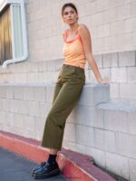 Z0ZR08932 Military Women Thisthatthem Skate Pants Volcom Clothing - Image 12