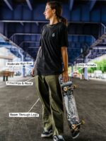 Z0ZR08932 Military Women Thisthatthem Skate Pants Volcom Clothing - Image 13