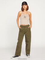 Z0ZR08932 Military Women Thisthatthem Skate Pants Volcom Clothing - Image 6
