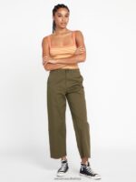 Z0ZR08932 Military Women Thisthatthem Skate Pants Volcom Clothing - Image 8
