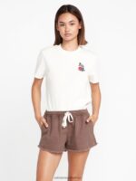 Z0ZR08938 Slate Grey Women Strutin Stone Shorts Volcom Clothing