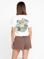 Z0ZR08938 Slate Grey Women Strutin Stone Shorts Volcom Clothing - Image 3