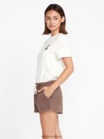 Z0ZR08938 Slate Grey Women Strutin Stone Shorts Volcom Clothing - Image 5