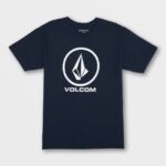 Z0ZR0893 Navy Men Crisp Stone Short Sleeve Tee Volcom Clothing