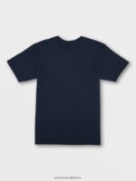 Z0ZR0893 Navy Men Crisp Stone Short Sleeve Tee Volcom Clothing - Image 3