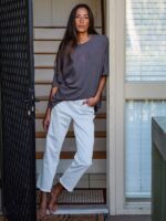 Z0ZR08940 Allover Stone Light Women Stone Step High Rise Pants Volcom Clothing