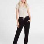 Z0ZR08947 Black Women Lived in Lounge Fleece Pants Volcom Clothing