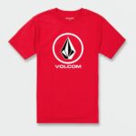 Z0ZR0894 Red Men Crisp Stone Short Sleeve Tee Volcom Clothing