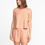 Z0ZR08950 Melon Women Lived in Lounge Thermal Shorts Volcom Clothing