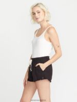 Z0ZR08954 Black Women Strutin Stone Shorts Volcom Clothing - Image 3